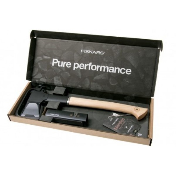 Подарочный набор Fiskars Norden splitting axe N12 + sharpener SET (1052277)