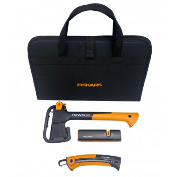 Подарочный набор Fiskars (Топор 1015618+точило 1000601+пила 1000613) 2021272