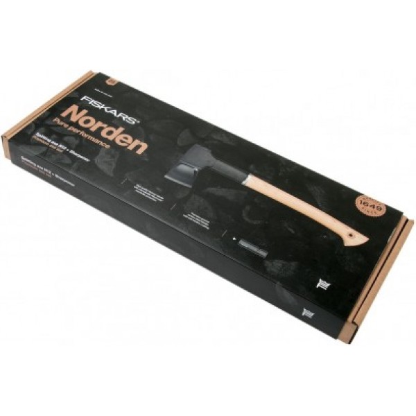 Подарочный набор Fiskars Norden splitting axe N12 + sharpener SET (1052277)