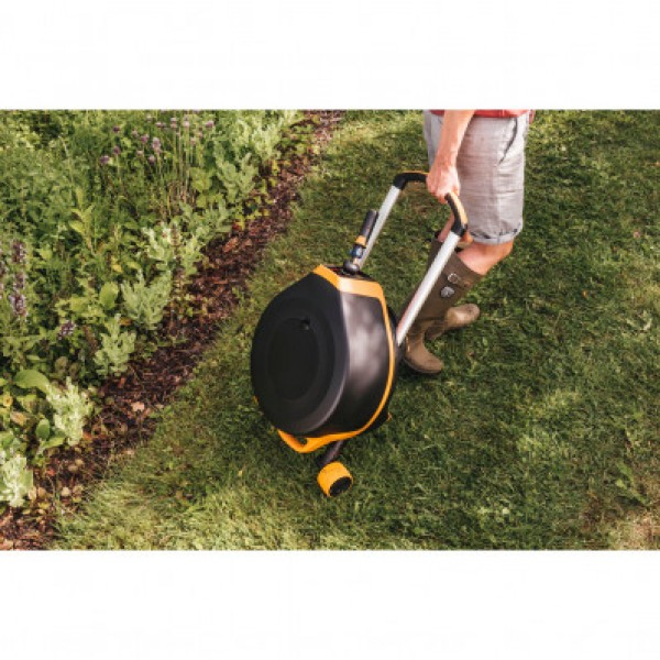 Автоматическая катушка со шлангом Fiskars XL с роликами (1025933)