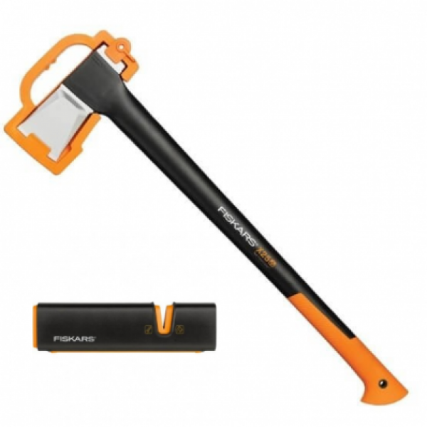 Сокира-колун Fiskars X25 XL (1015643) + Стругачка для сокир та ножів Fiskars (1060003) Сокири