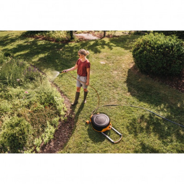 Автоматическая катушка со шлангом Fiskars XL с роликами (1025933)