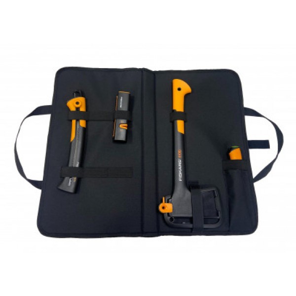 Подарочный набор Fiskars (Топор 1015619+точило 1000601+нож 1023619+пила 1000614) 2021282